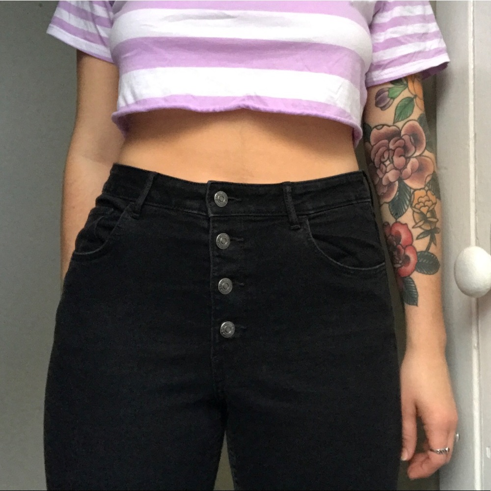 Black High Waisted Skinny Jeans
